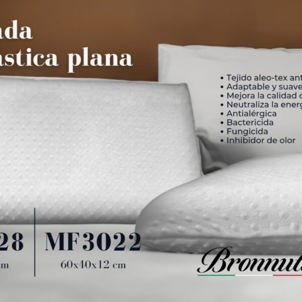 Almohada Viscoelástica Plana Mf3022 cm 60x40x12cm
