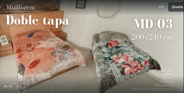Cobija Doble Tapa Javi 200x240cm