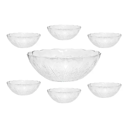 Ensaladera Jazmín x7 Piezas — Vidrio Transparente REF B8-7930