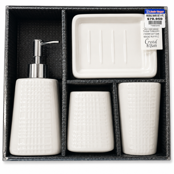 Set Baño Crystal Bath 4 P Ref 7498