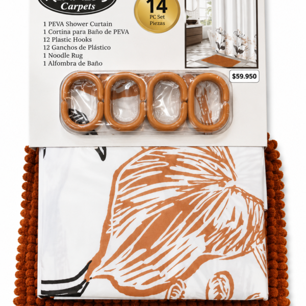 Set Tapete Baño Ref Aruba 14 P Bronze
